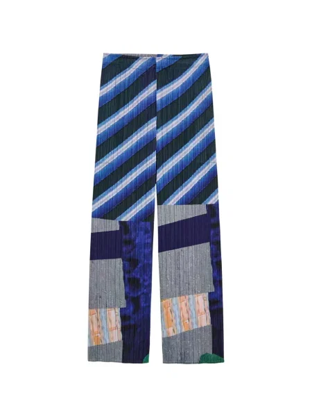 Kelnės Pleats Please Issey Miyake mėlyna