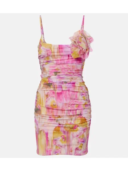 Rochie Blumarine cu model floral cu imagine din jerseu roz