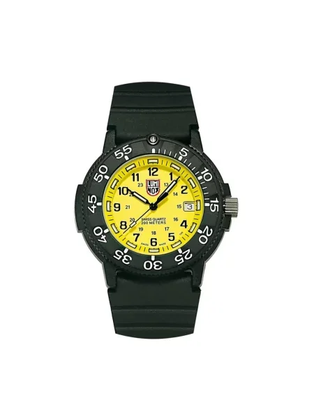 Lniany zegarek Luminox czarny