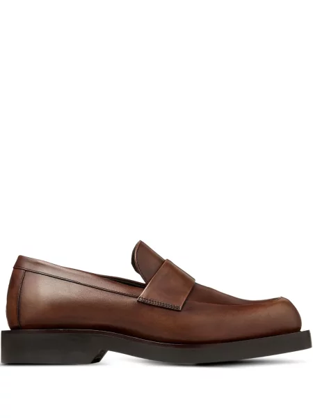 Pantofi loafer Jimmy Choo din piele maro
