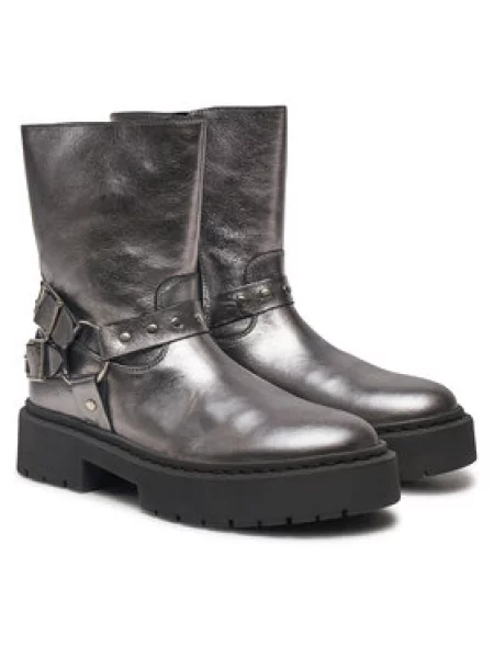 Steve Madden Škornji Zwart Srebrna