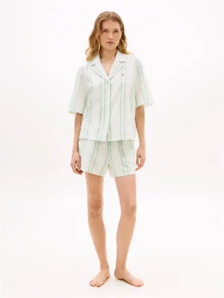 Tommy Hilfiger Pijama Essential | cu adaos de in verde