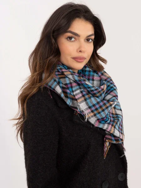 Fular Fashionhunters în carouri negru