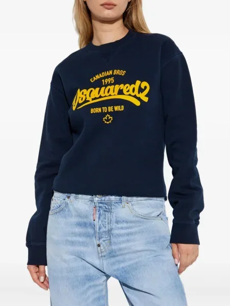Hanorac Dsquared2 cu imagine albastru