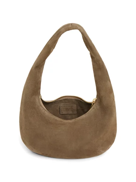 Geantă Mansur Gavriel din piele de căprioară maro