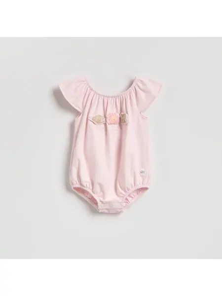 Reserved 3D applikációs body pasztellpink