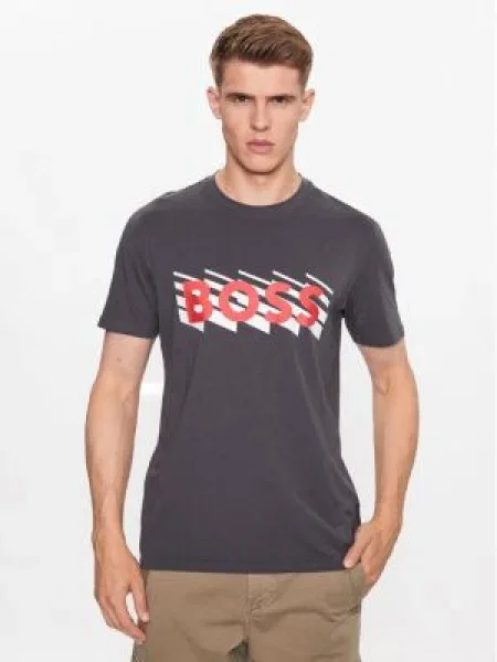 BOSS ORANGE Tricou TEEBOSSRETE | Relaxed fit gri