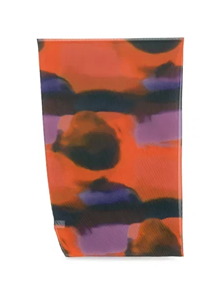 Fular Homme Plisse Issey Miyake cu imagine cu imprimeu abstract portocaliu