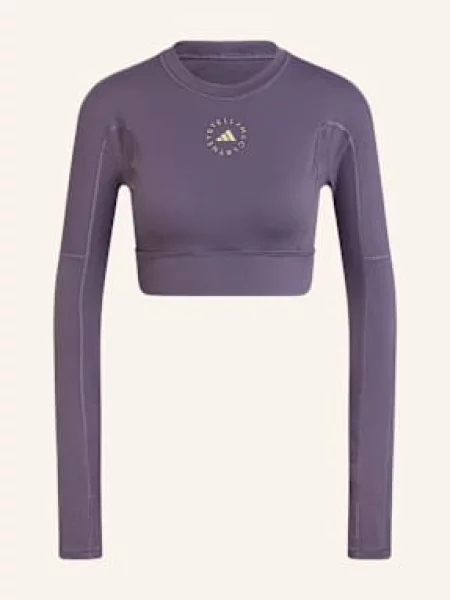 Bluzka z długim rękawem Adidas By Stella Mccartney fioletowa