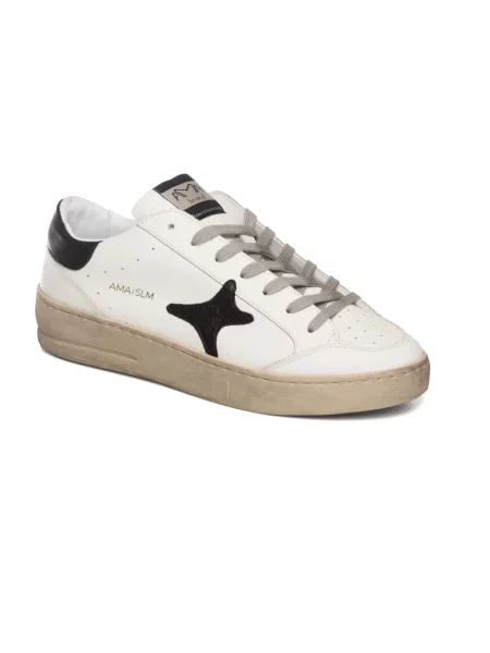 Sneakersy Ama Brand skórzane białe