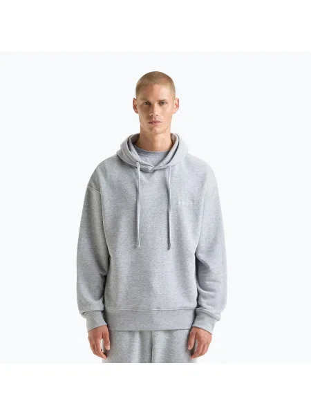 Суитшърт Diadora Hoodie Athletic Лого с висока височина меланж сиво
