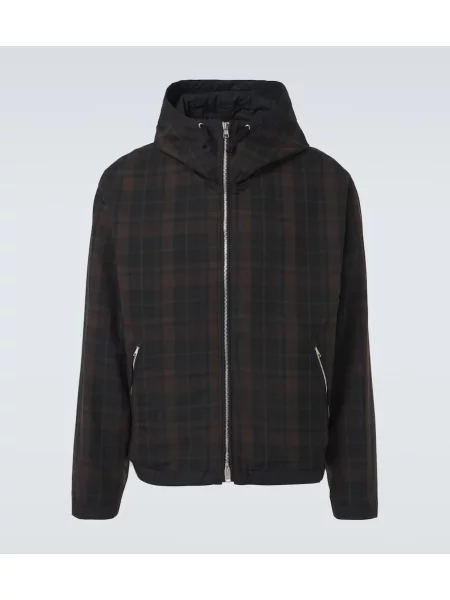 Jakna Our Legacy s karirastim vzorcem črna