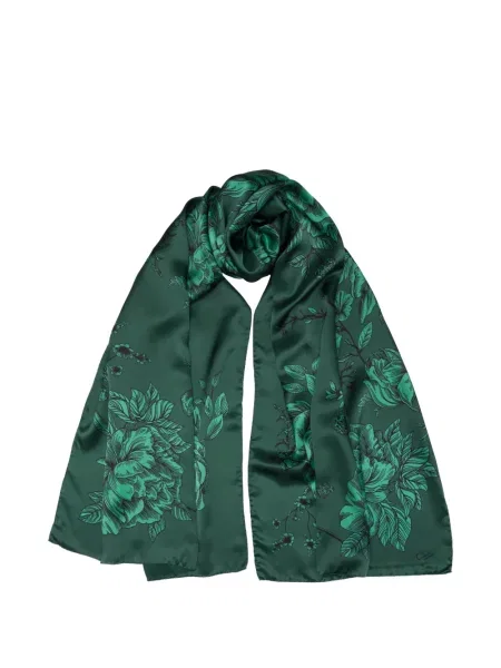 Fular Elizabetta cu model floral cu imagine verde