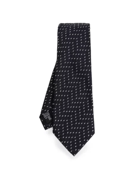 Cravată Giorgio Armani cu buline albastru