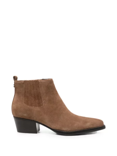 Botine chelsea Guess din piele de căprioară maro