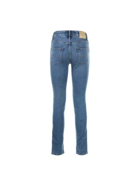 Skinny jeansy skinny Jacob Cohen niebieskie