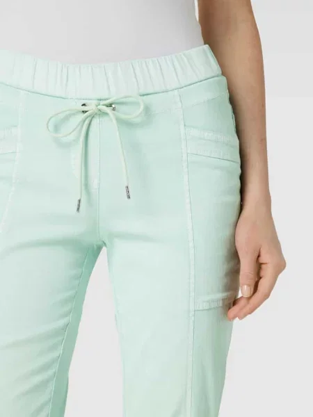 Spodnie materiałowe o kroju slim fit z ozdobnymi szwami model ‘SUE’ Toni