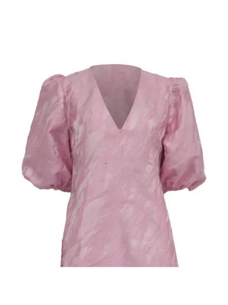 Rochie Ganni din jacard roz