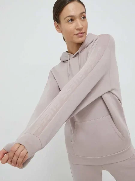 Суичър с качулка Guess виолетово