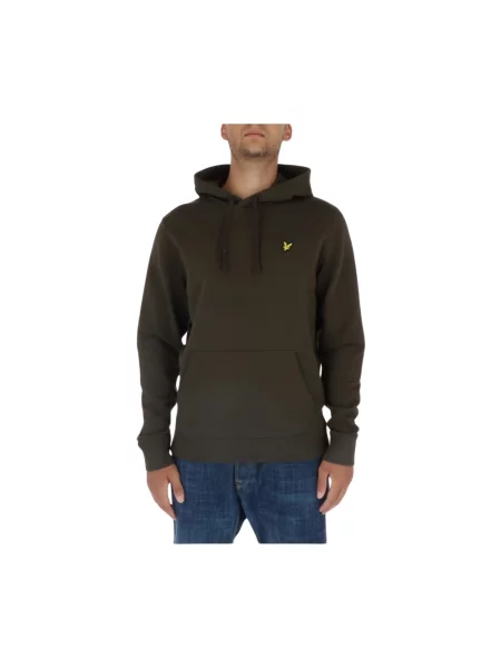 Bluza z kapturem Lyle & Scott z kapturem zielona