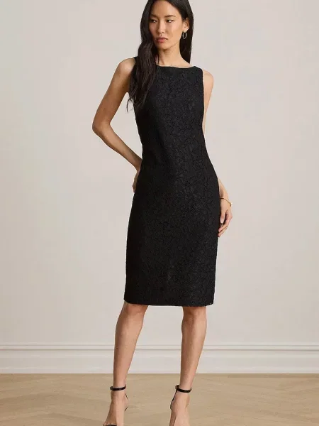 Lauren Ralph Lauren rochie din dantelă negru