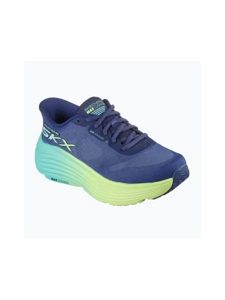 Кросівки для бігу SKECHERS Max Cushioning Endeavour Hallandale navy/lime темно-сині