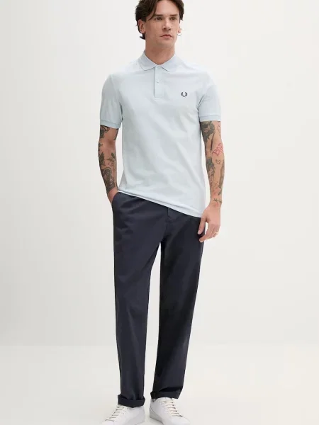 Fred Perry pantaloni de bleumarin drept