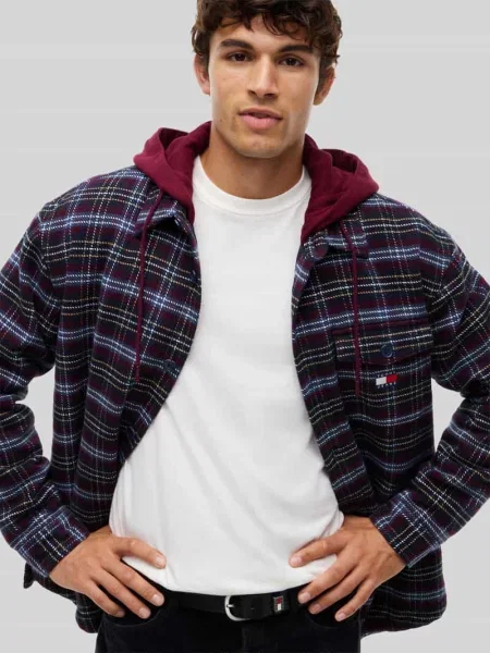 Kurtka koszulowa o kroju regular fit z mieszanki bawełny Tommy Jeans