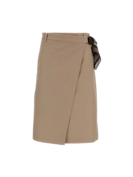 Spódnica midi True Royal kopertowa beżowa