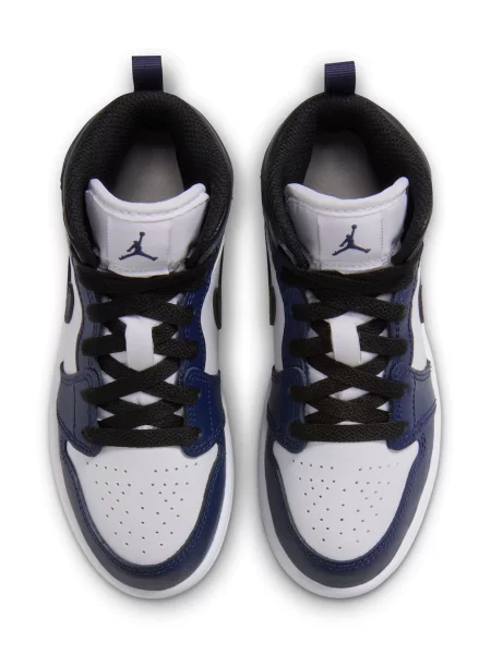 Jordan 1 Mid sportcipő gyerek bőr fekete