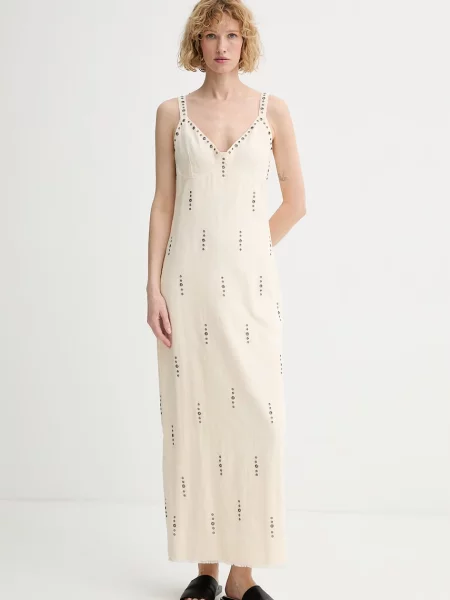 Rag & bone rochie din in Aubrey bej