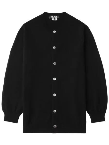 Cardigan Black Comme Des Garçons de lână negru