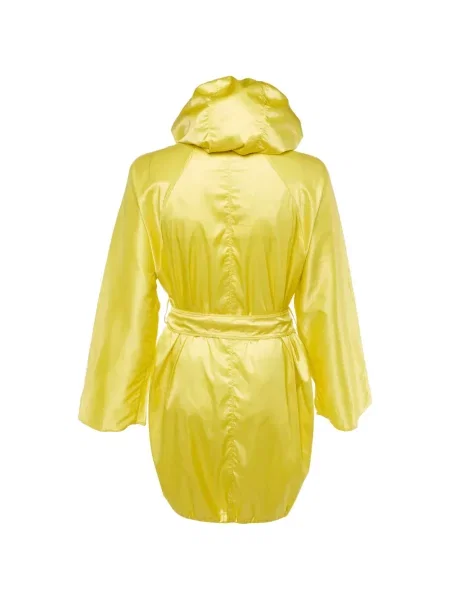 Cu centură palton Max Mara cu glugă galben