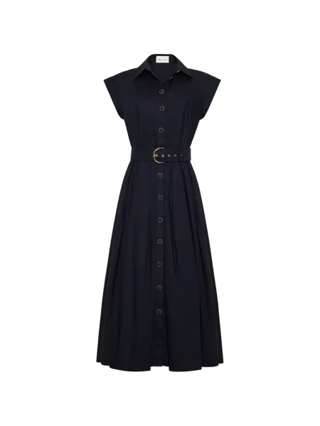Cu centură rochie midi Cara Cara negru