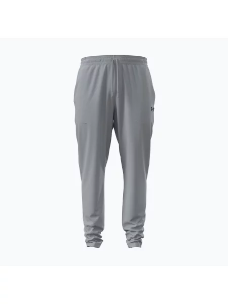 Pantaloni pentru bărbați Under Armour Flex Fleece Tapered Pants mod gray/black negru