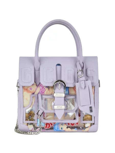 Τσάντα shopper Gcds με σχέδιο μωβ