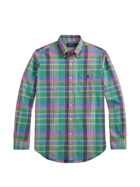 Tricou polo Polo Ralph Lauren cu dungi cu două rânduri de nasturi cu aplicații negru