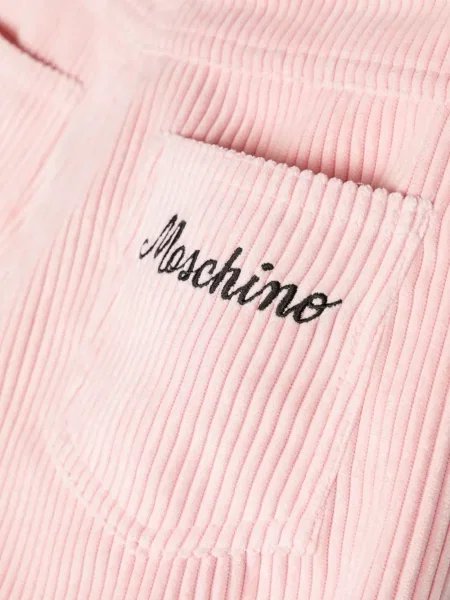 Spodnie dziecięce Moschino różowe