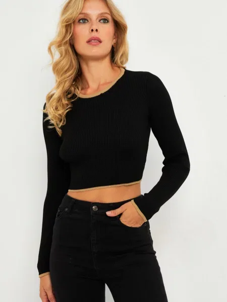 Cool & Sexy Tricou maro cămilă negru