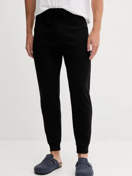 BOSS teplákové nohavice pánske Waffle Pants Cuff čierna