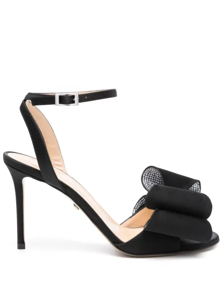 Pantofi cu toc Mach & Mach cu funde negru