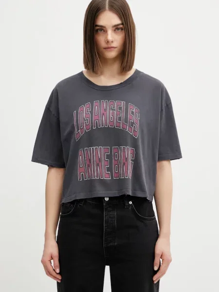 Anine Bing Johnny crop top din pentru femei