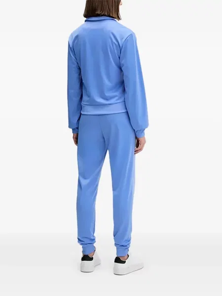 Komplet dresowy Adidas koronkowy sznurowany w paski różowy