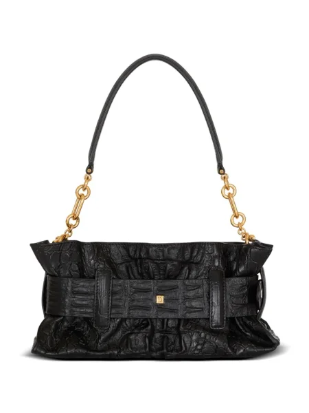 Geantă plic Balmain cu cataramă negru