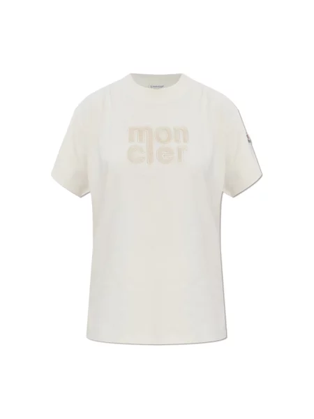 Koszulka Moncler z logo biała