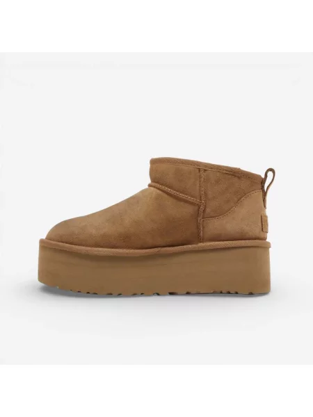 Pantofi Ugg cu platformă clasici mini alb