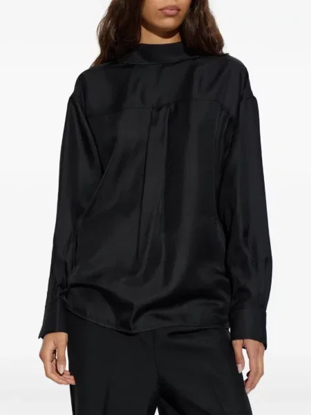 Cămașă Alexander Wang de mătase negru