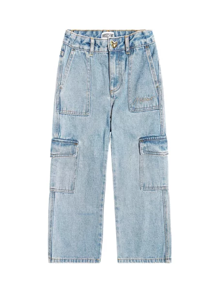 Τζιν με ίσιο πόδι Moschino μπλε
