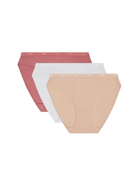 Базовые трусики 3 шт. рожеві