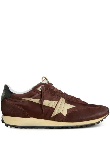 Sneakerși Golden Goose din piele de căprioară roșu